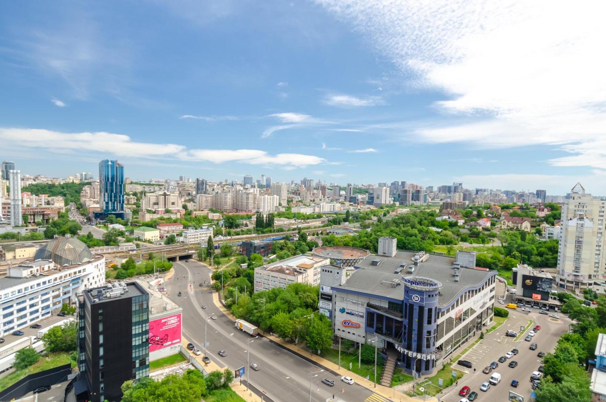 Petrovdom 205-206 Panoramic City View Apartments At Rc Kvartet, Central Railway Station 基輔 外观 照片