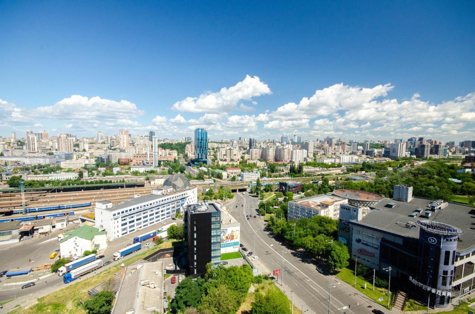 Petrovdom 205-206 Panoramic City View Apartments At Rc Kvartet, Central Railway Station 基輔 外观 照片