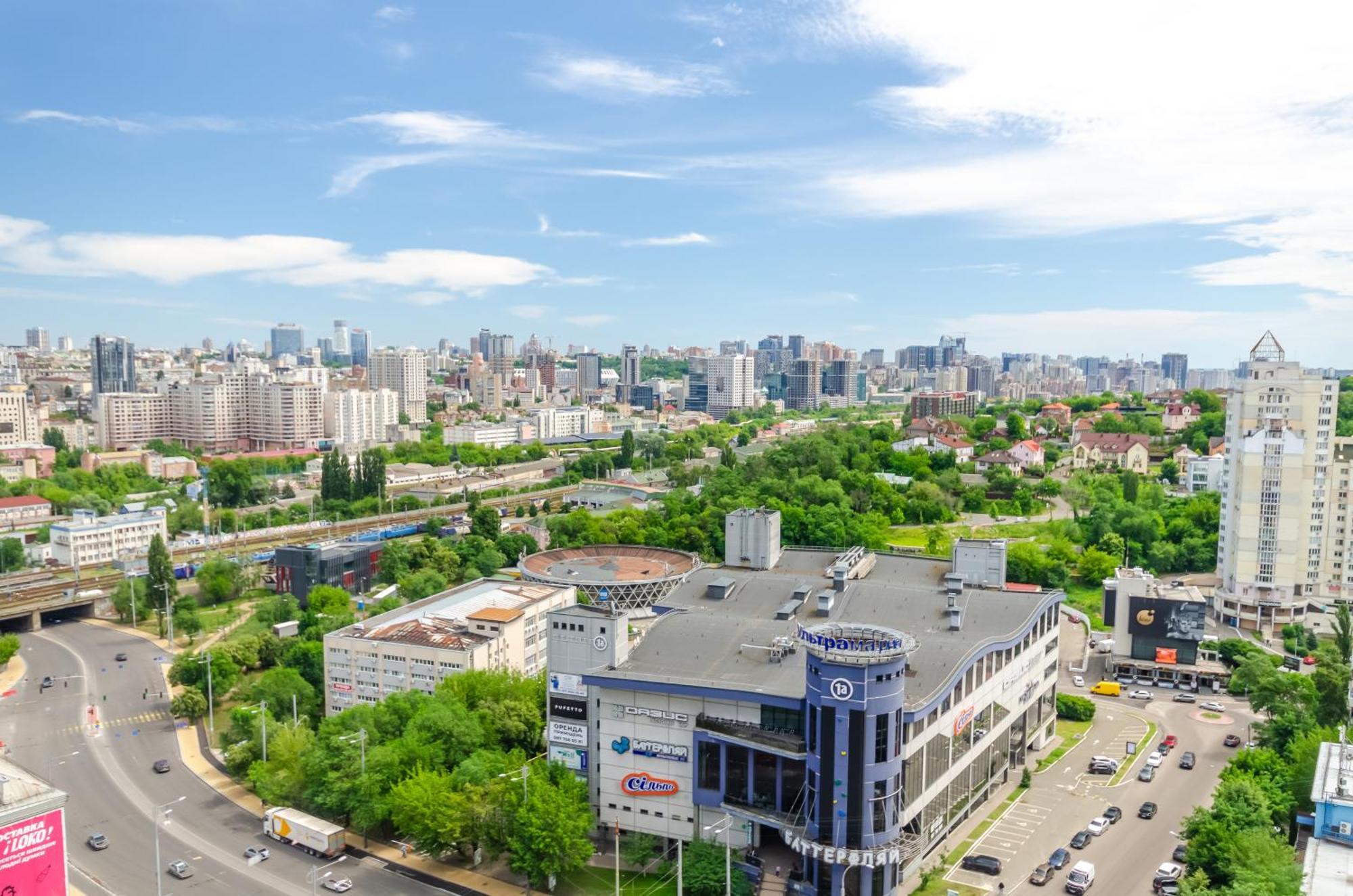 Petrovdom 205-206 Panoramic City View Apartments At Rc Kvartet, Central Railway Station 基輔 外观 照片